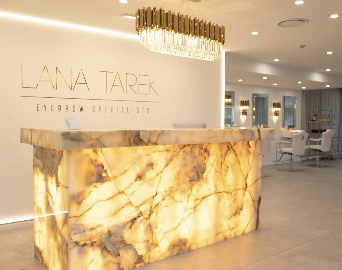Lana Tarek eyebrow specialists salon after commercial painting